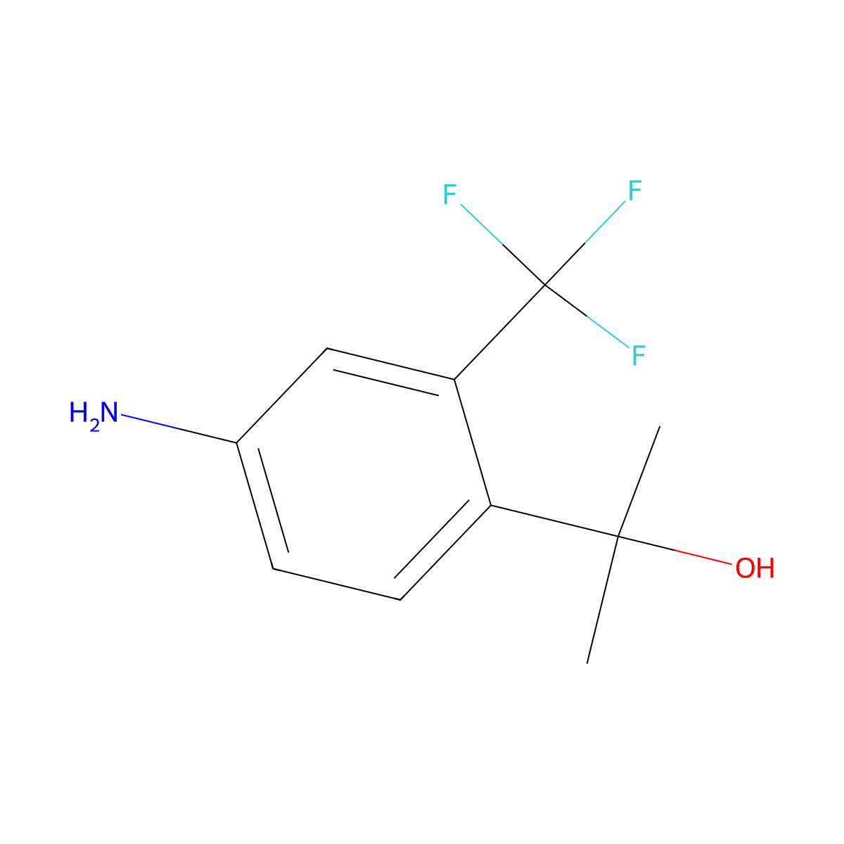 2-(4-Amino-2-(trifluoromethyl)phenyl)propan-2-ol molecular structure, CAS 2168828-19-9