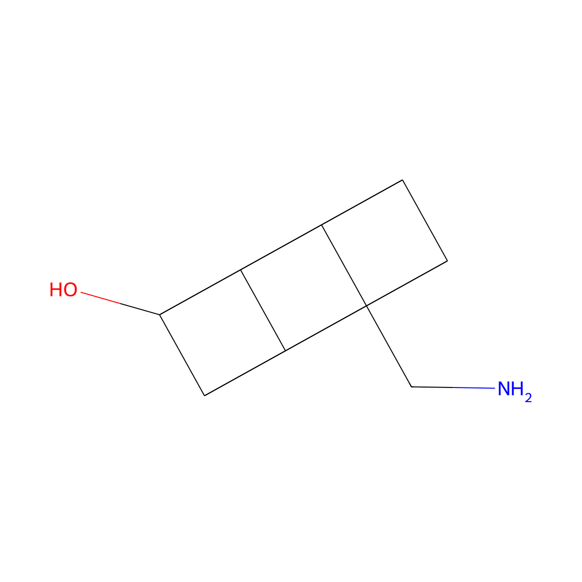 4-Aminomethyl-cuban-1-ol molecular structure, CAS 2168837-10-1