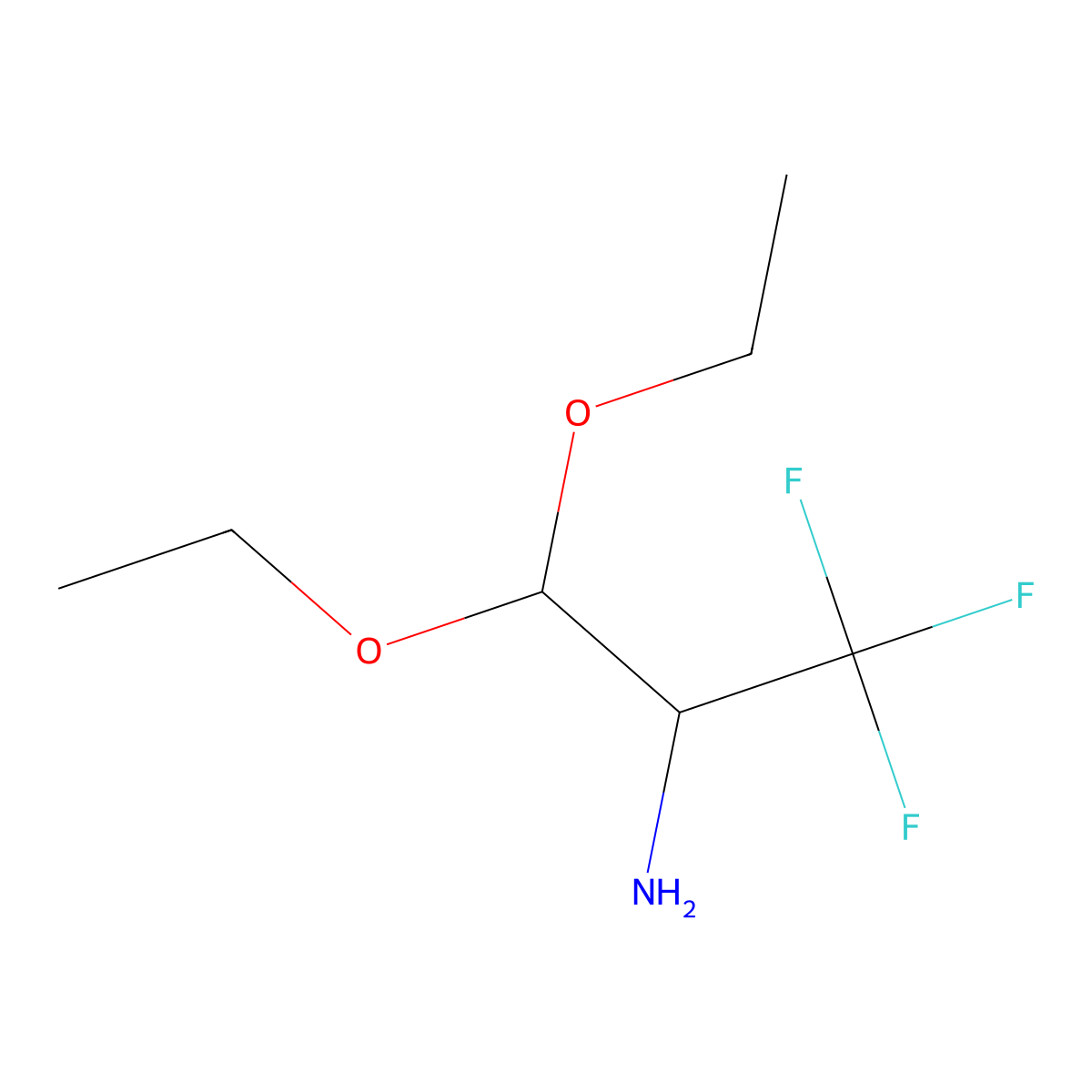 3,3-Diethoxy-1,1,1-trifluoropropan-2-amine molecular structure, CAS 2168838-41-1
