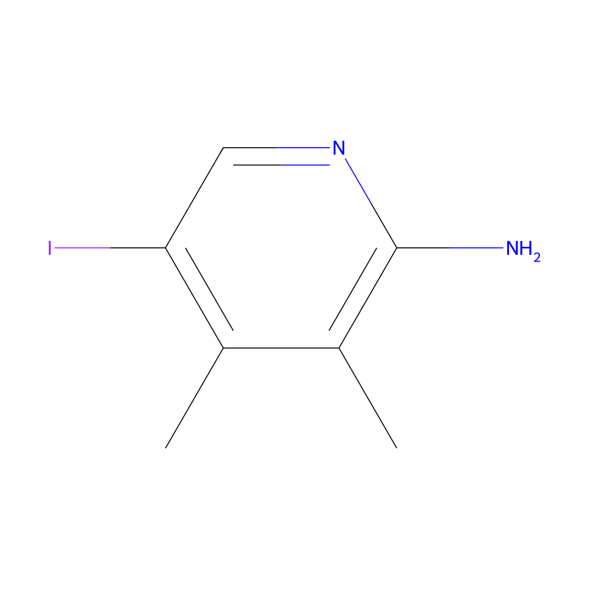 5-Iodo-3,4-dimethylpyridin-2-amine molecular structure, CAS 2168839-66-3