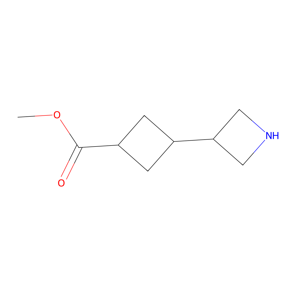 Methyl 3-(azetidin-3-yl)cyclobutane-1-carboxylate molecular structure, CAS 2168842-77-9