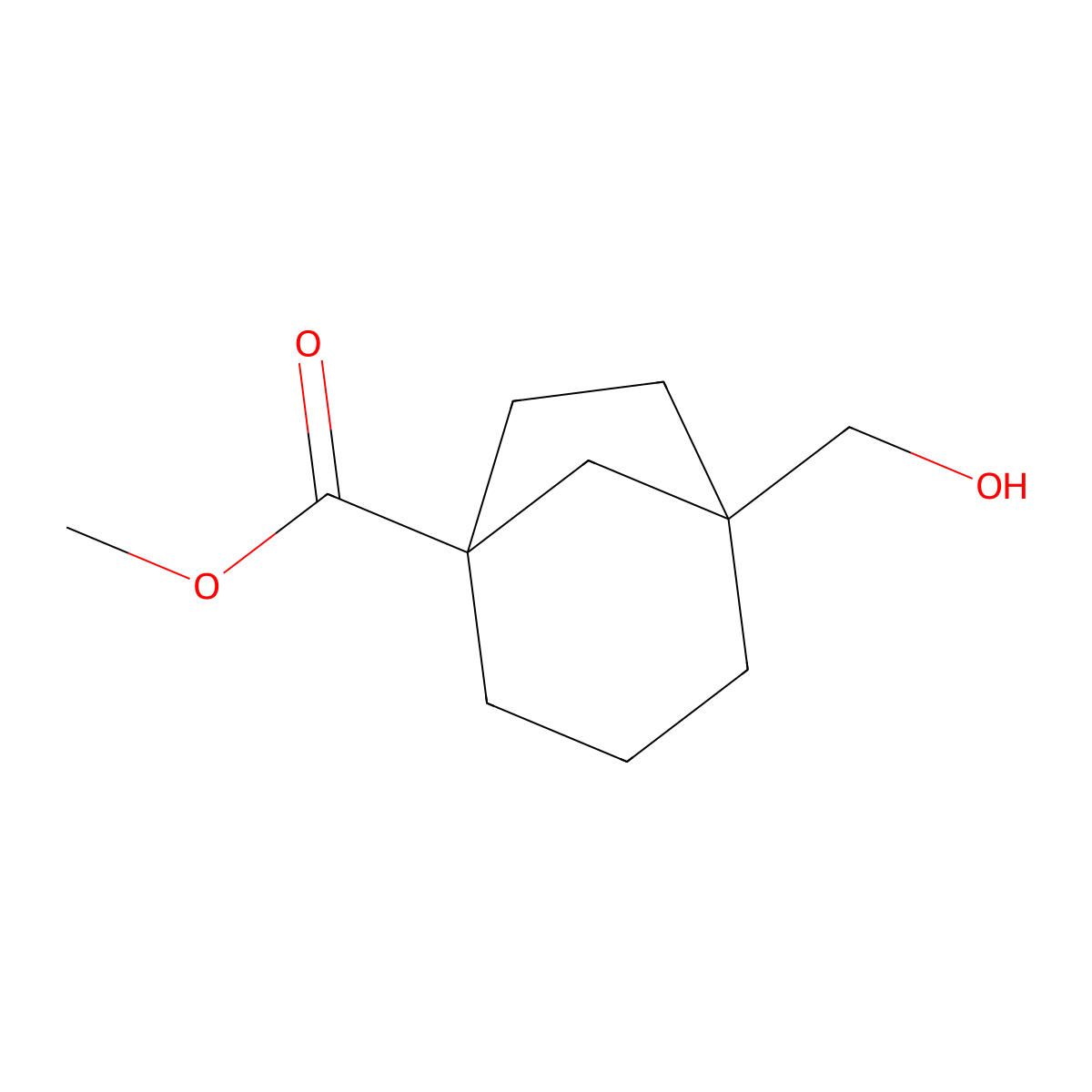 Methyl 5-(hydroxymethyl)bicyclo[3.2.1]octane-1-carboxylate molecular structure, CAS 2168843-95-4