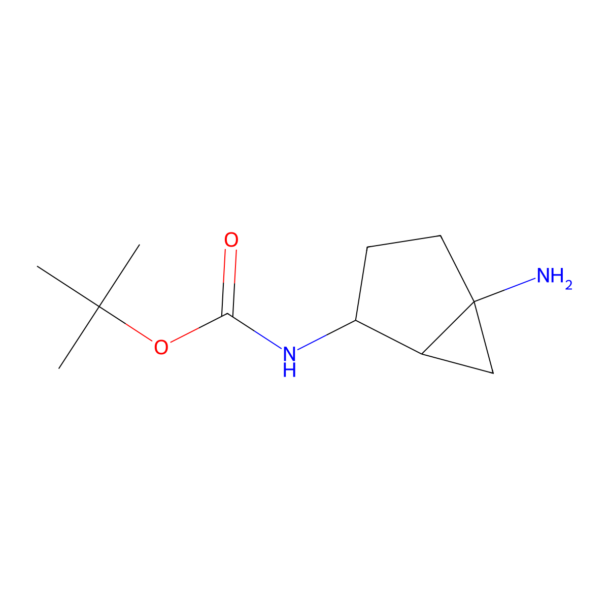 tert-butyl N-(5-amino-2-bicyclo[3.1.0]hexanyl)carbamate molecular structure, CAS 2168850-29-9