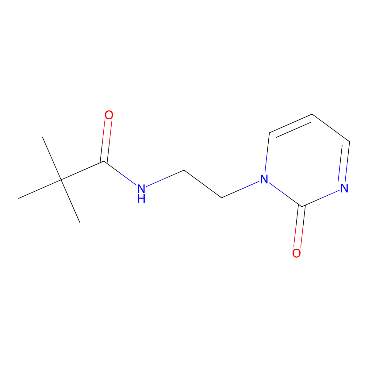 2,2-dimethyl-N-[2-(2-oxo-1,2-dihydropyrimidin-1-yl)ethyl]propanamide molecular structure, CAS 2168854-14-4
