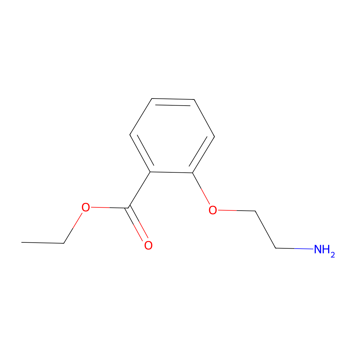 Ethyl 2-(2-aminoethoxy)benzoate molecular structure, CAS 2168854-28-0