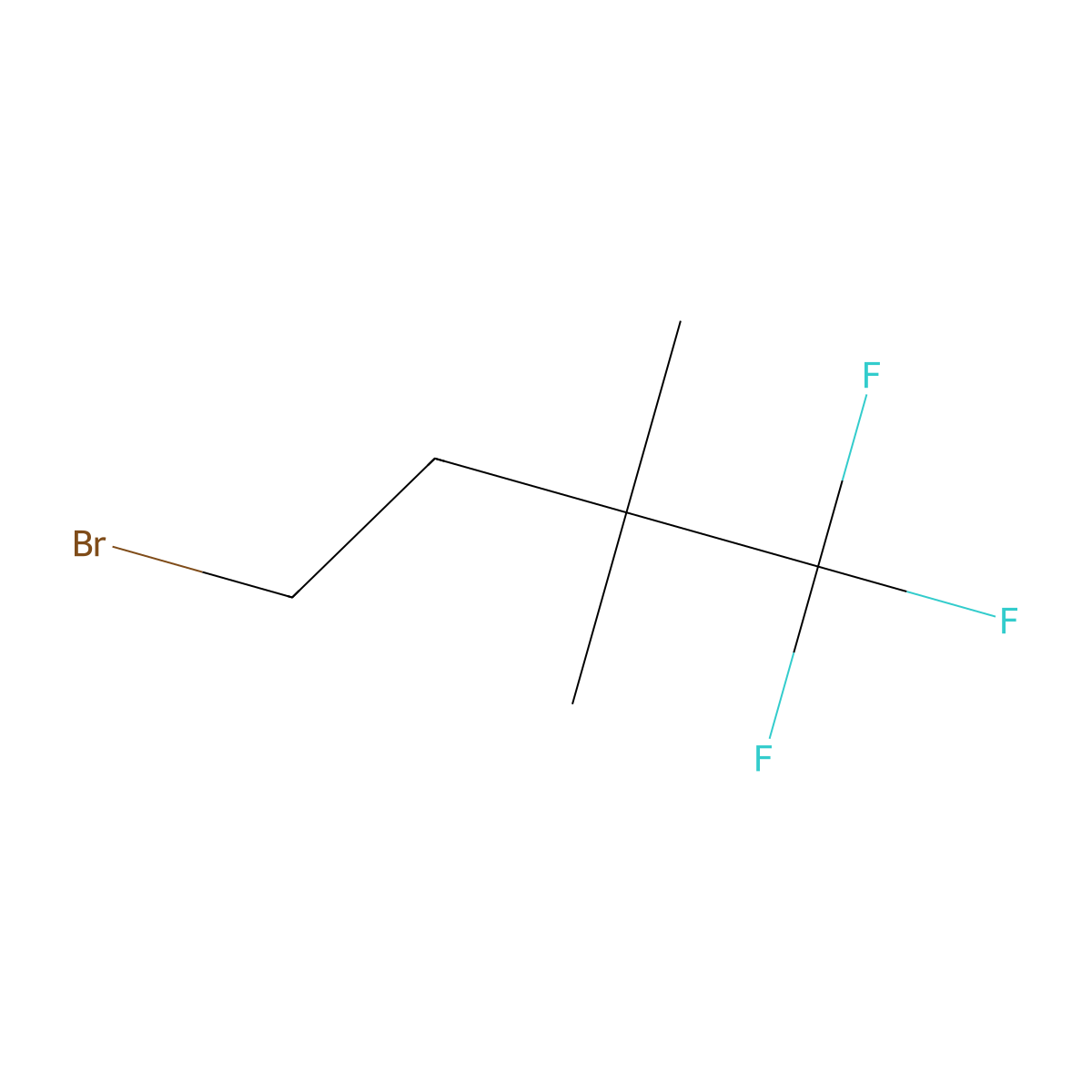 4-Bromo-1,1,1-trifluoro-2,2-dimethylbutane molecular structure, CAS 2168854-94-0