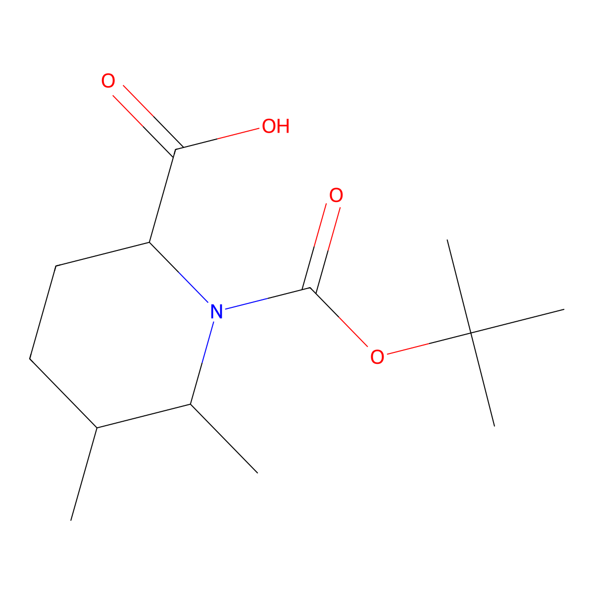 1-[(Tert-butoxy)carbonyl]-5,6-dimethylpiperidine-2-carboxylic acid molecular structure, CAS 2168855-63-6