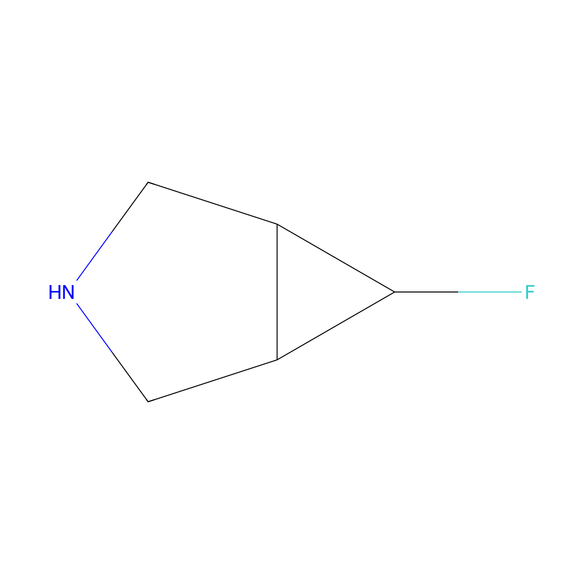 6-Fluoro-3-azabicyclo[3.1.0]hexane molecular structure, CAS 2168859-46-7