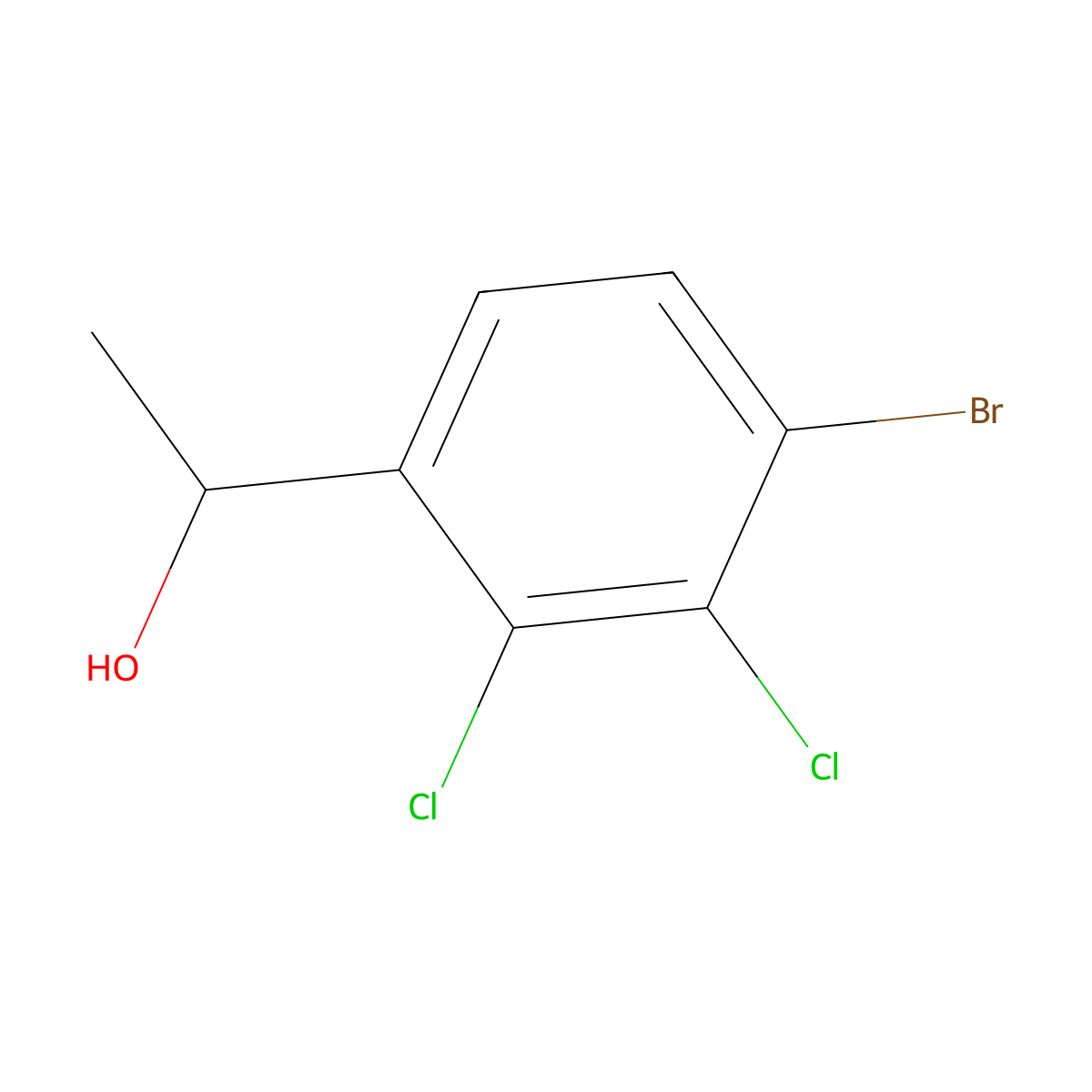 1-(4-Bromo-2,3-dichlorophenyl)ethanol molecular structure, CAS 2168866-96-2