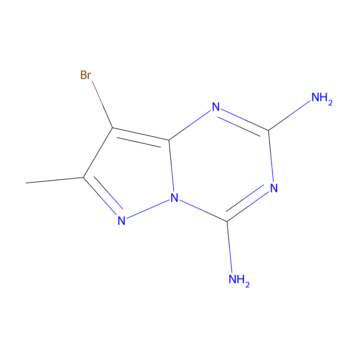 8-Bromo-7-methylpyrazolo[1,5-a][1,3,5]triazine-2,4-diamine molecular structure, CAS 2168867-17-0