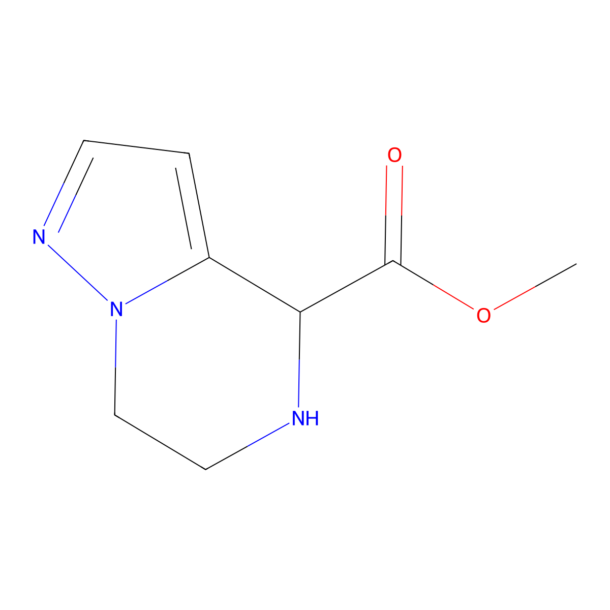 methyl 4H,5H,6H,7H-pyrazolo[1,5-a]pyrazine-4-carboxylate molecular structure, CAS 2168871-49-4