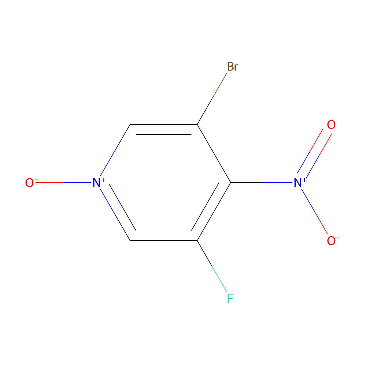 3-Bromo-5-fluoro-4-nitropyridine 1-oxide molecular structure, CAS 2168877-33-4