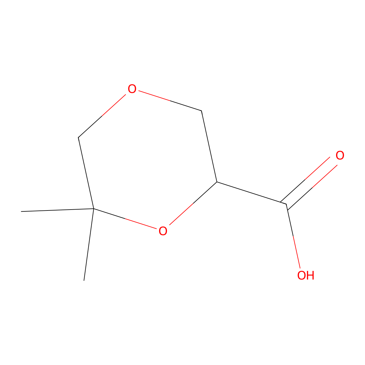6,6-Dimethyl-1,4-dioxane-2-carboxylic acid molecular structure, CAS 2168882-32-2