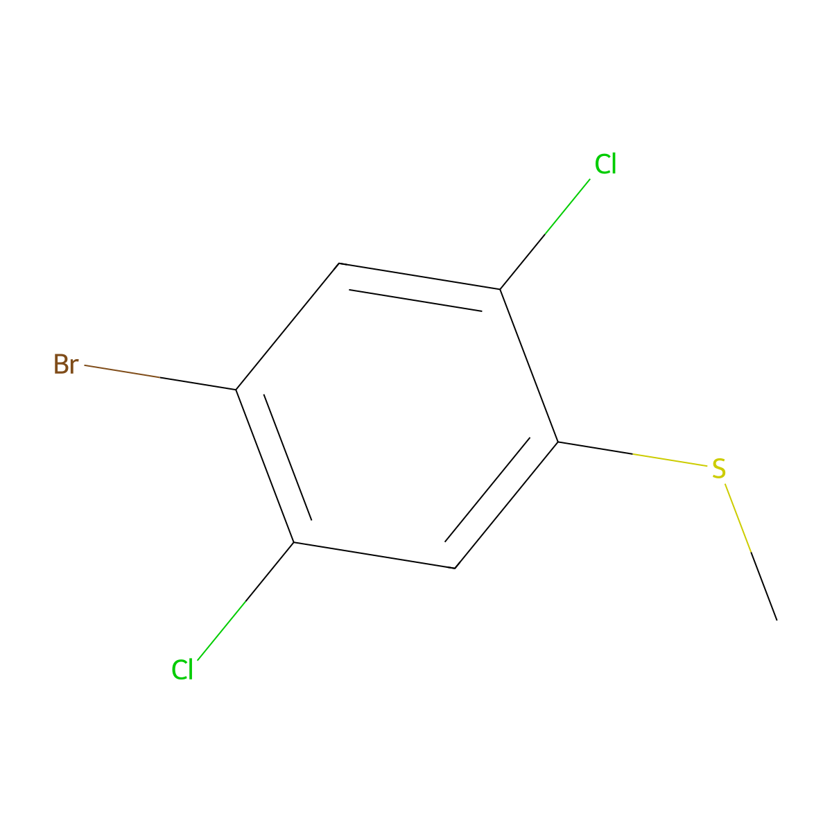 (4-Bromo-2,5-dichlorophenyl)(methyl)sulfane molecular structure, CAS 2168882-35-5