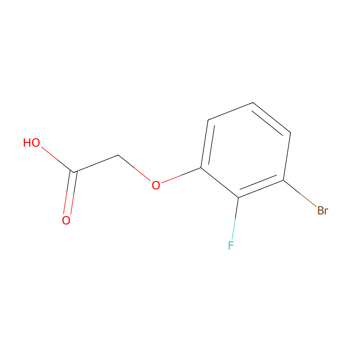 2-(3-Bromo-2-fluorophenoxy)acetic acid molecular structure, CAS 2168882-38-8