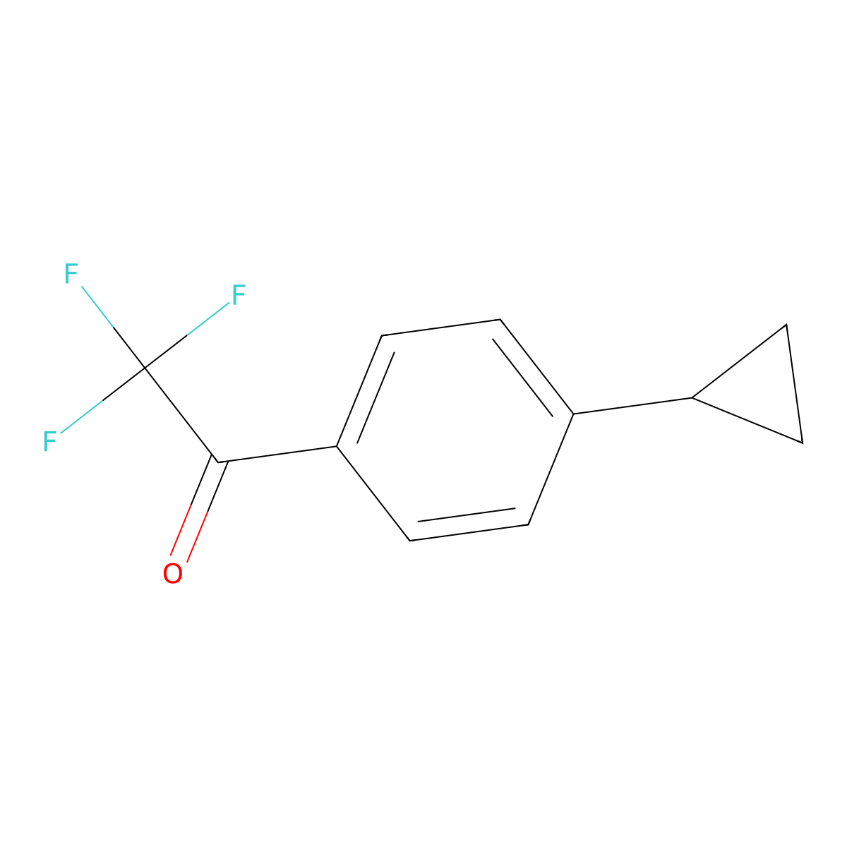 1-(4-Cyclopropylphenyl)-2,2,2-trifluoroethan-1-one molecular structure, CAS 2168894-56-0