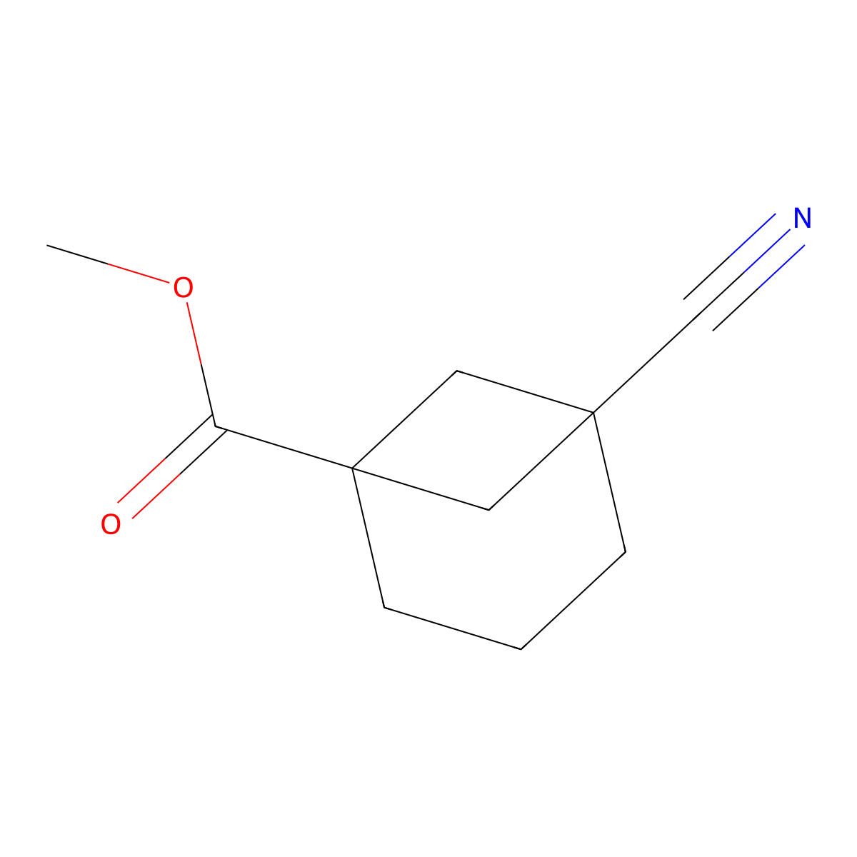 Methyl 5-cyanonorpinane-1-carboxylate molecular structure, CAS 2168895-44-9