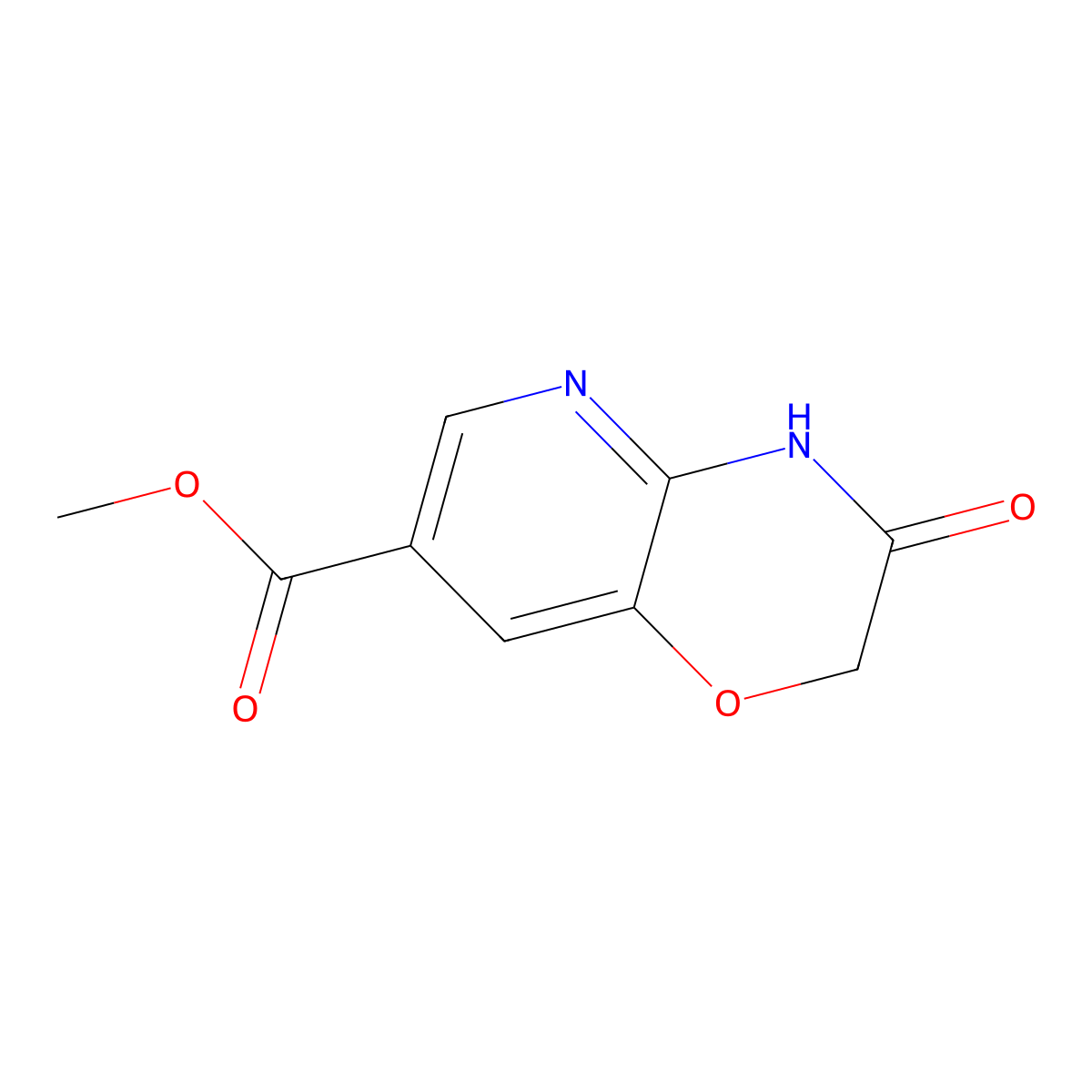 methyl 3-oxo-2H,3H,4H-pyrido[3,2-b][1,4]oxazine-7-carboxylate molecular structure, CAS 2168896-03-3