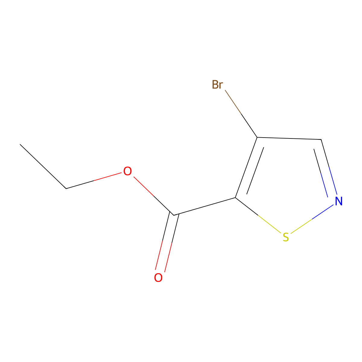 Ethyl 4-bromoisothiazole-5-carboxylate molecular structure, CAS 2168896-84-0