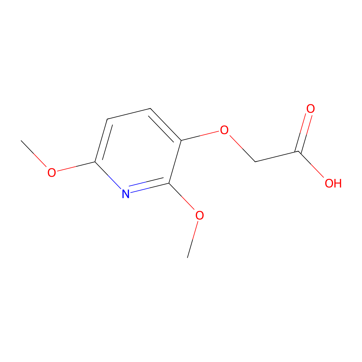 2-[(2,6-Dimethoxypyridin-3-yl)oxy]acetic acid molecular structure, CAS 2168897-42-3