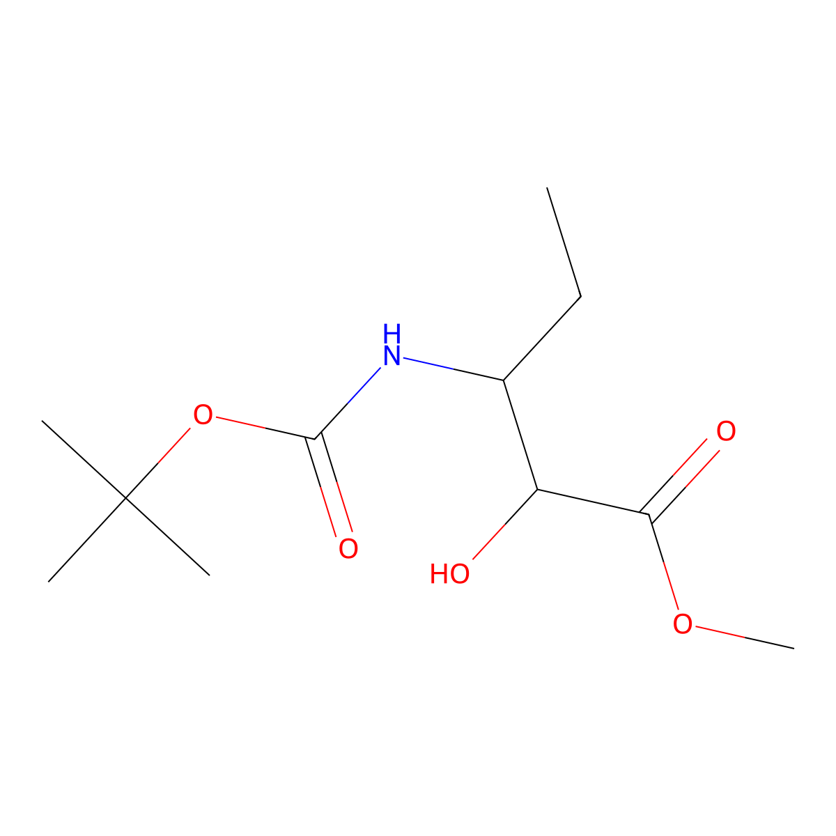 Methyl 3-{[(tert-butoxy)carbonyl]amino}-2-hydroxypentanoate molecular structure, CAS 2168898-36-8