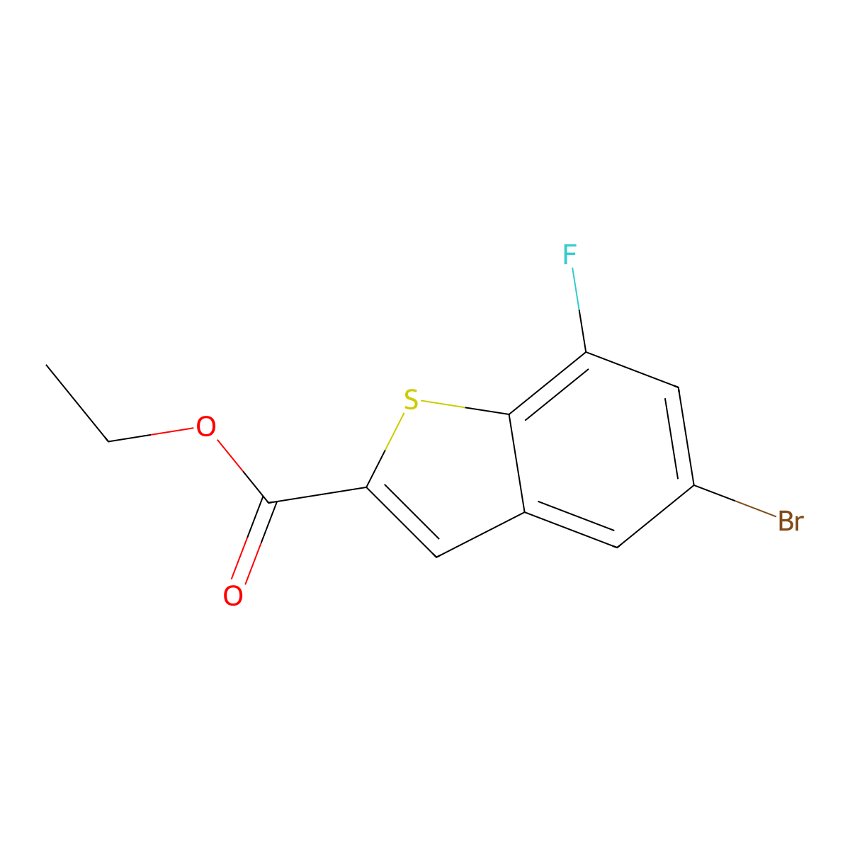 Ethyl 5-bromo-7-fluorobenzo[b]thiophene-2-carboxylate molecular structure, CAS 2168903-57-7