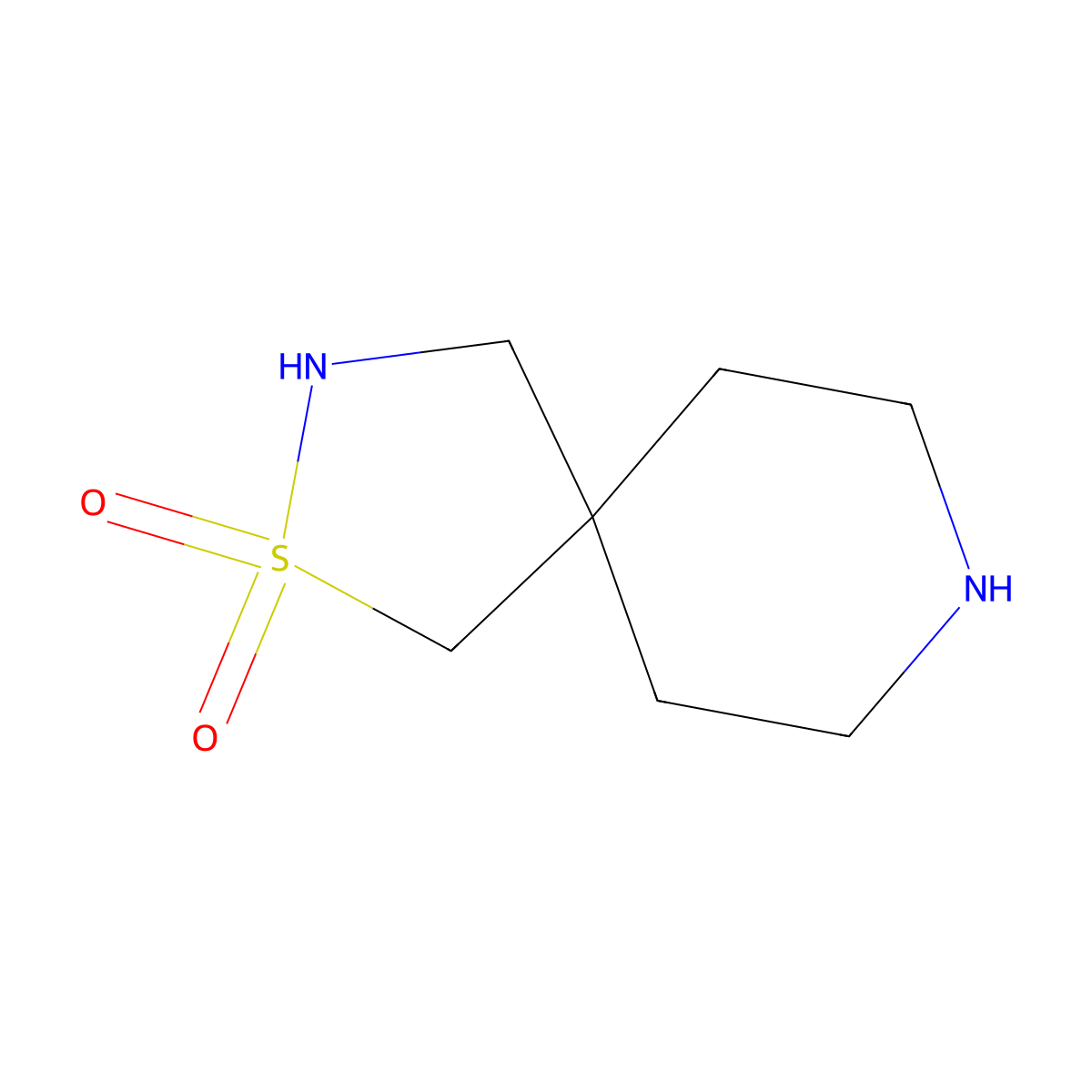 2-Thia-3,8-diazaspiro[4.5]decane 2,2-dioxide molecular structure, CAS 2168923-29-1