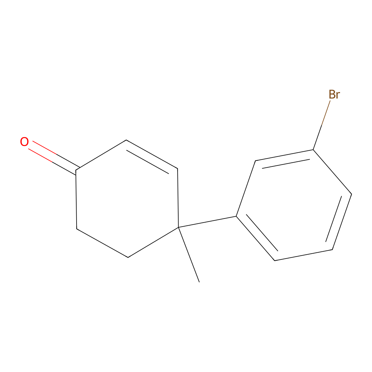4-(3-Bromophenyl)-4-methylcyclohex-2-en-1-one molecular structure, CAS 2168937-33-3
