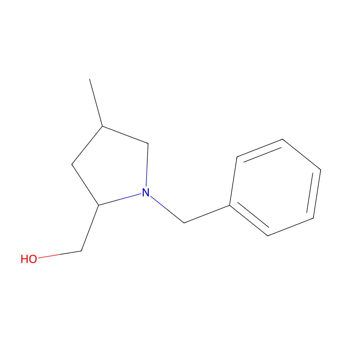 (1-Benzyl-4-methyl-pyrrolidin-2-yl)methanol molecular structure, CAS 2168942-52-5