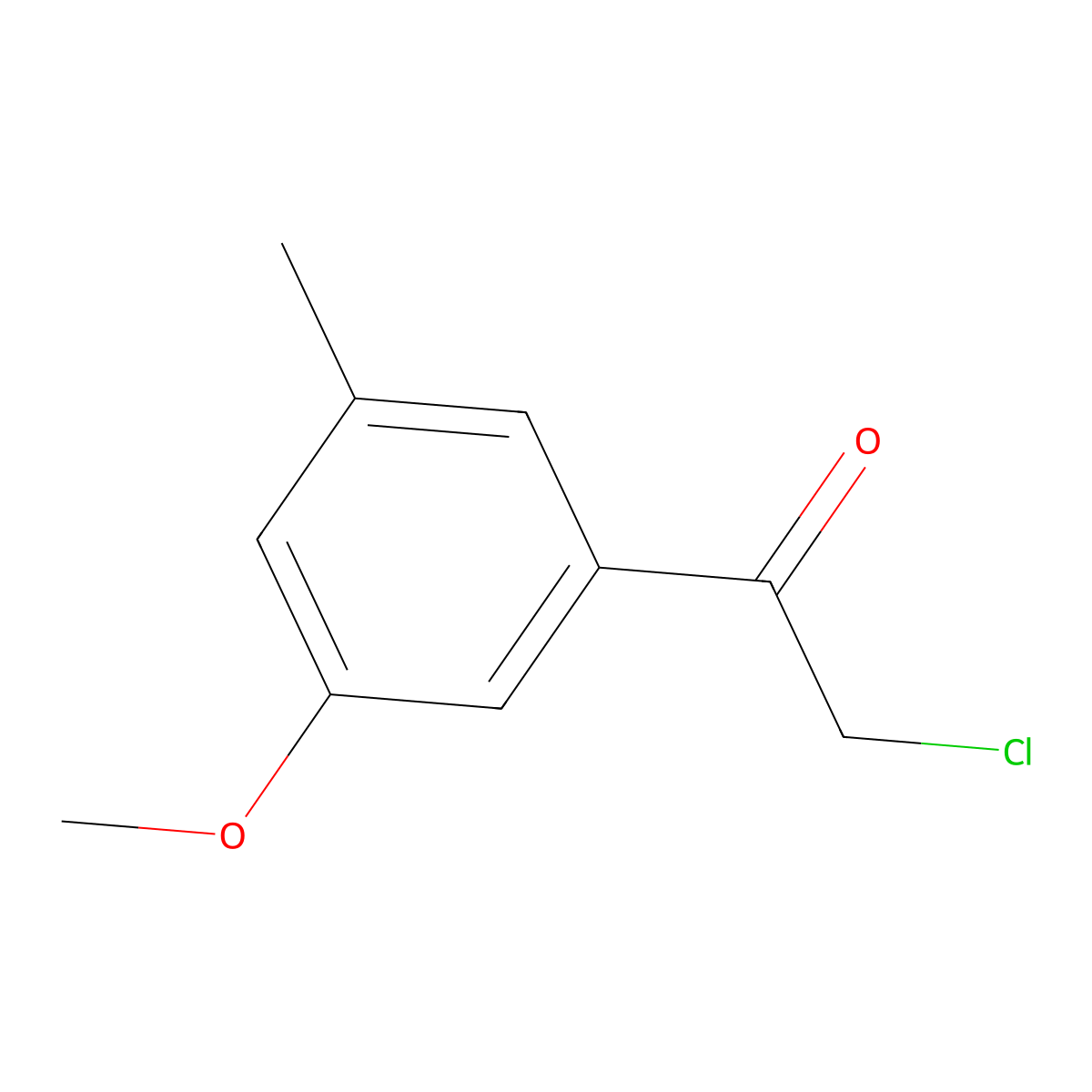 2-Chloro-1-(3-methoxy-5-methylphenyl)ethanone molecular structure, CAS 2168943-91-5