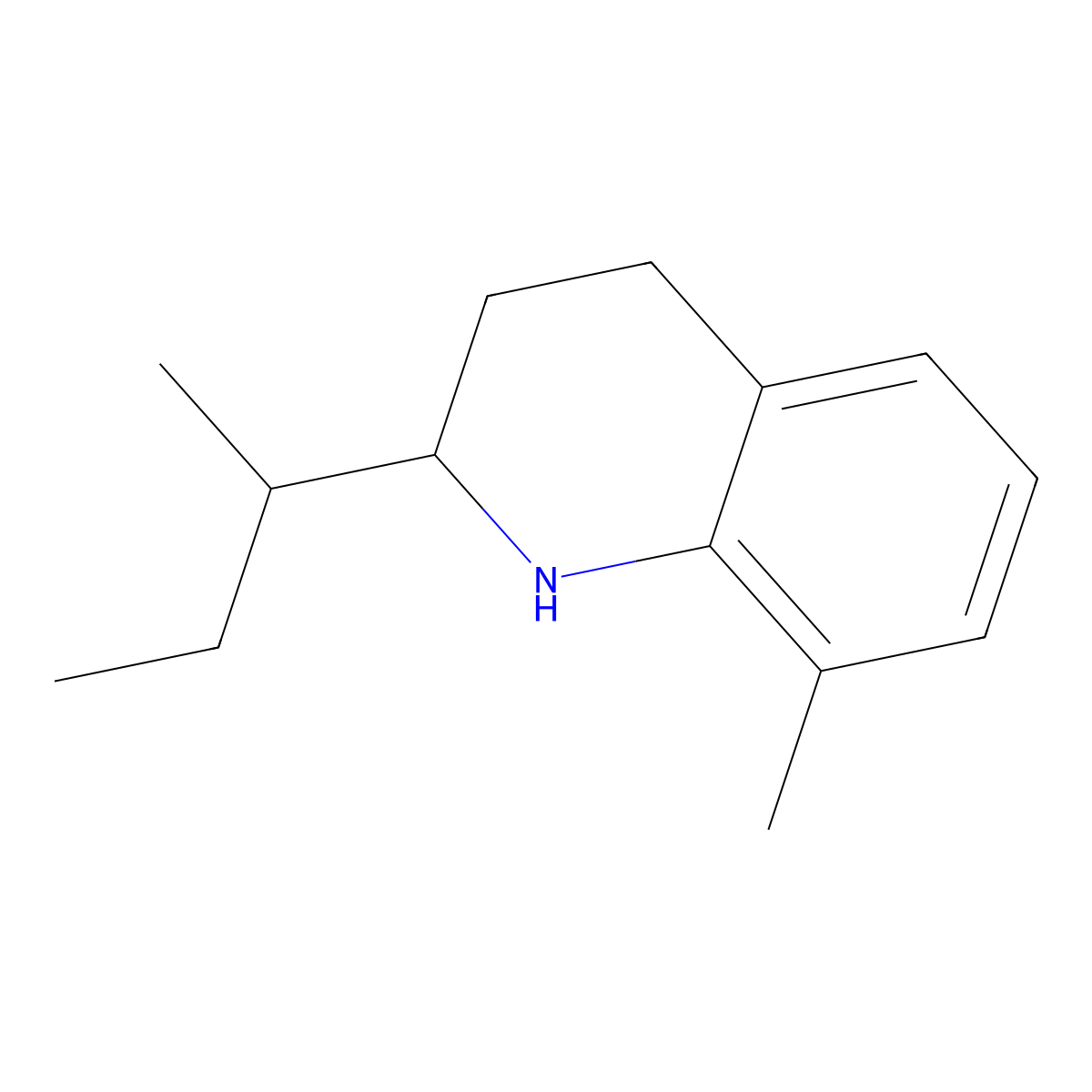 8-Methyl-2-(sec-butyl)-1,2,3,4-tetrahydroquinoline molecular structure, CAS 2168950-65-8