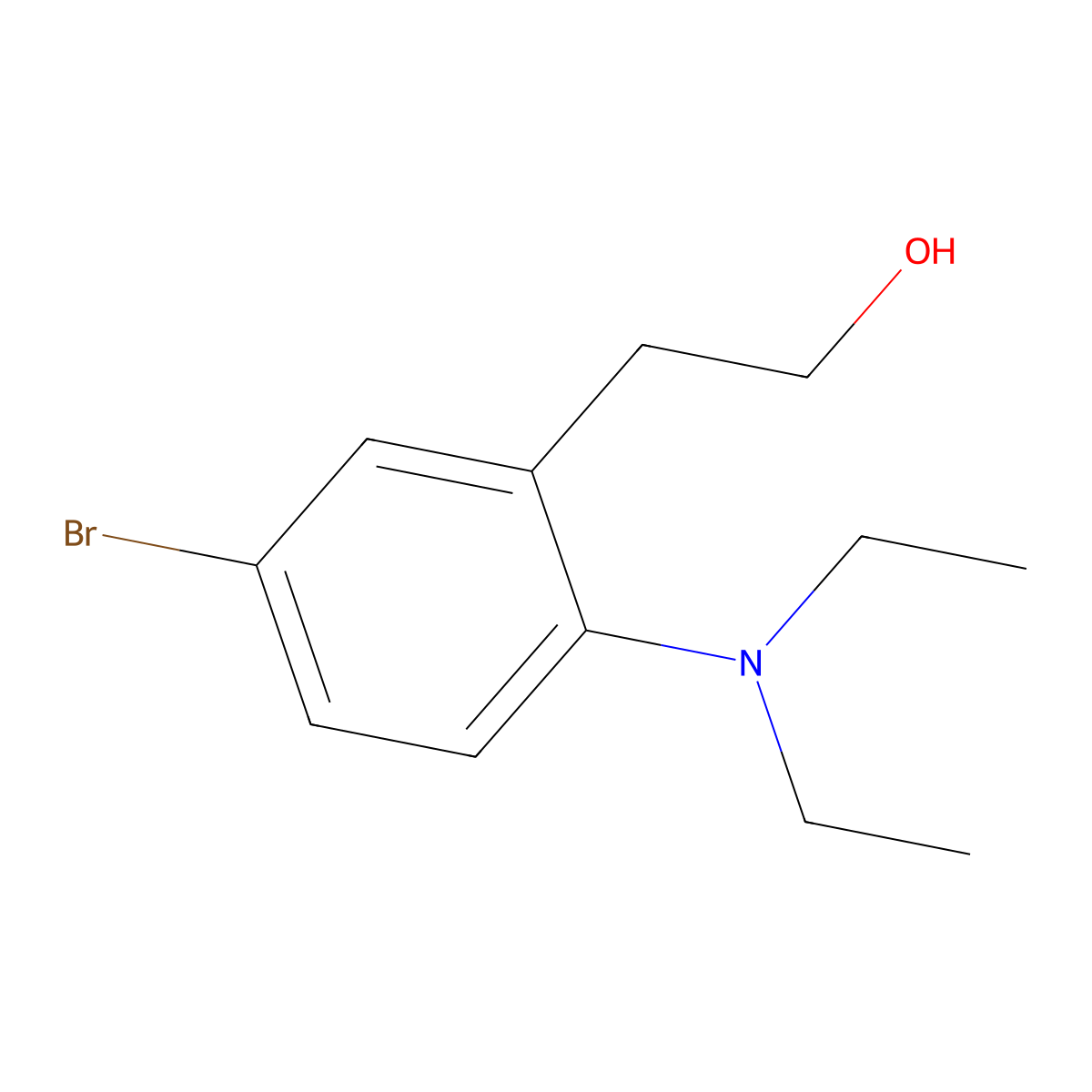 2-(5-Bromo-2-(diethylamino)phenyl)ethanol molecular structure, CAS 2168956-26-9