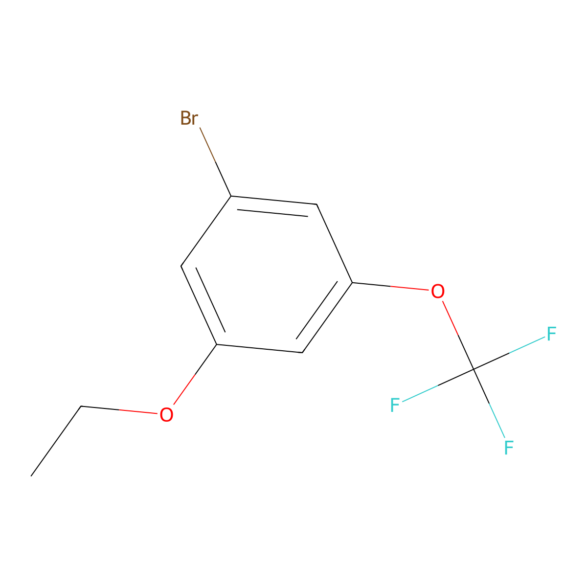 1-Bromo-3-ethoxy-5-(trifluoromethoxy)benzene molecular structure, CAS 2168965-31-7