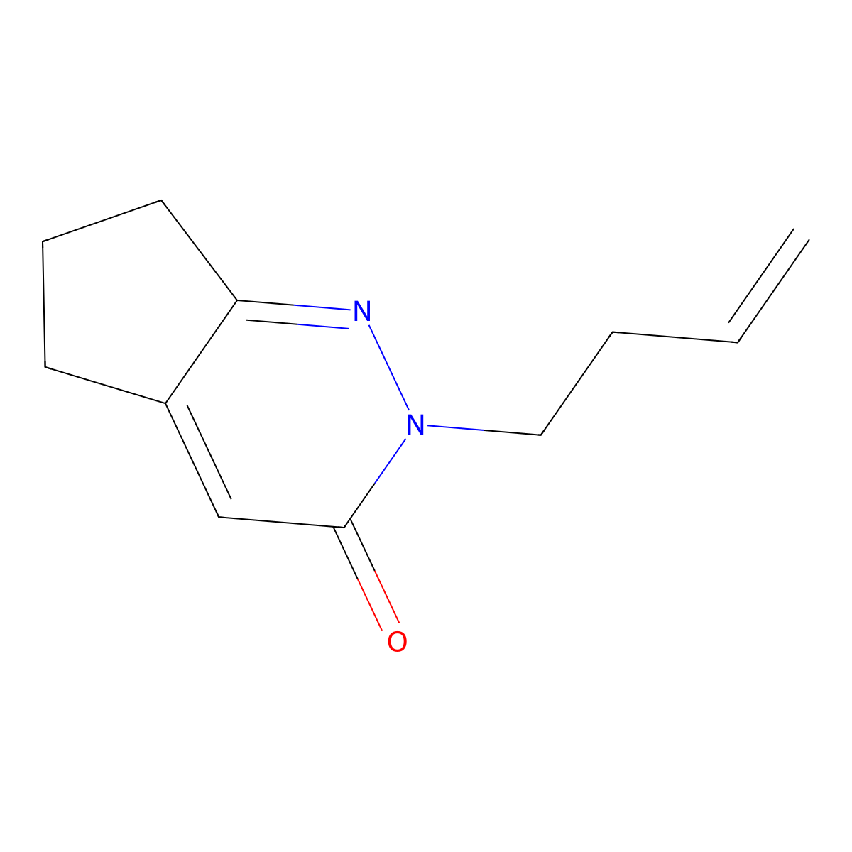 2-(but-3-en-1-yl)-2H,3H,5H,6H,7H-cyclopenta[c]pyridazin-3-one molecular structure, CAS 2168965-66-8