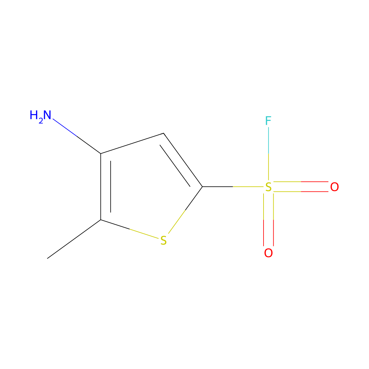 4-Amino-5-methylthiophene-2-sulfonyl fluoride molecular structure, CAS 2168970-66-7