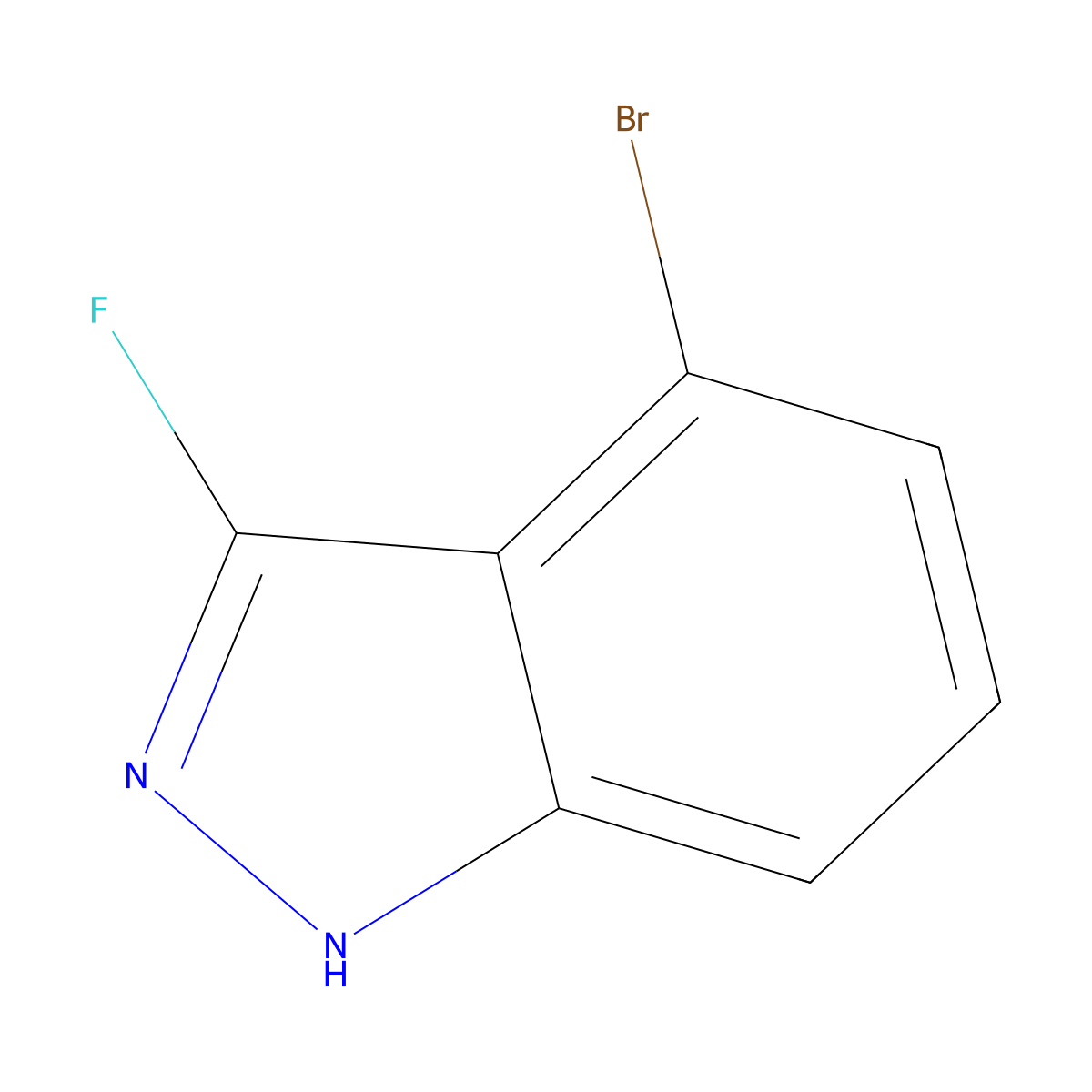 4-Bromo-3-fluoro-1H-indazole molecular structure, CAS 2168979-96-0