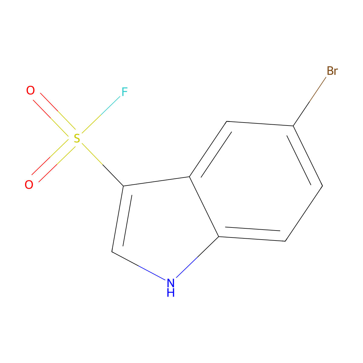 5-bromo-1H-indole-3-sulfonyl fluoride molecular structure, CAS 2168982-99-6