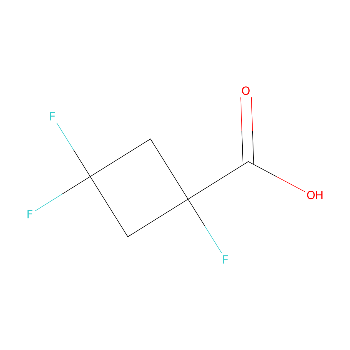 1,3,3-Trifluorocyclobutane-1-carboxylic acid molecular structure, CAS 2168983-35-3