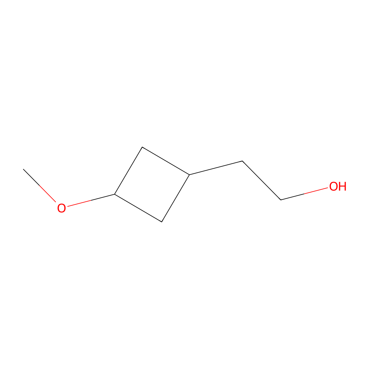 2-(3-Methoxycyclobutyl)ethan-1-OL molecular structure, CAS 2168983-47-7
