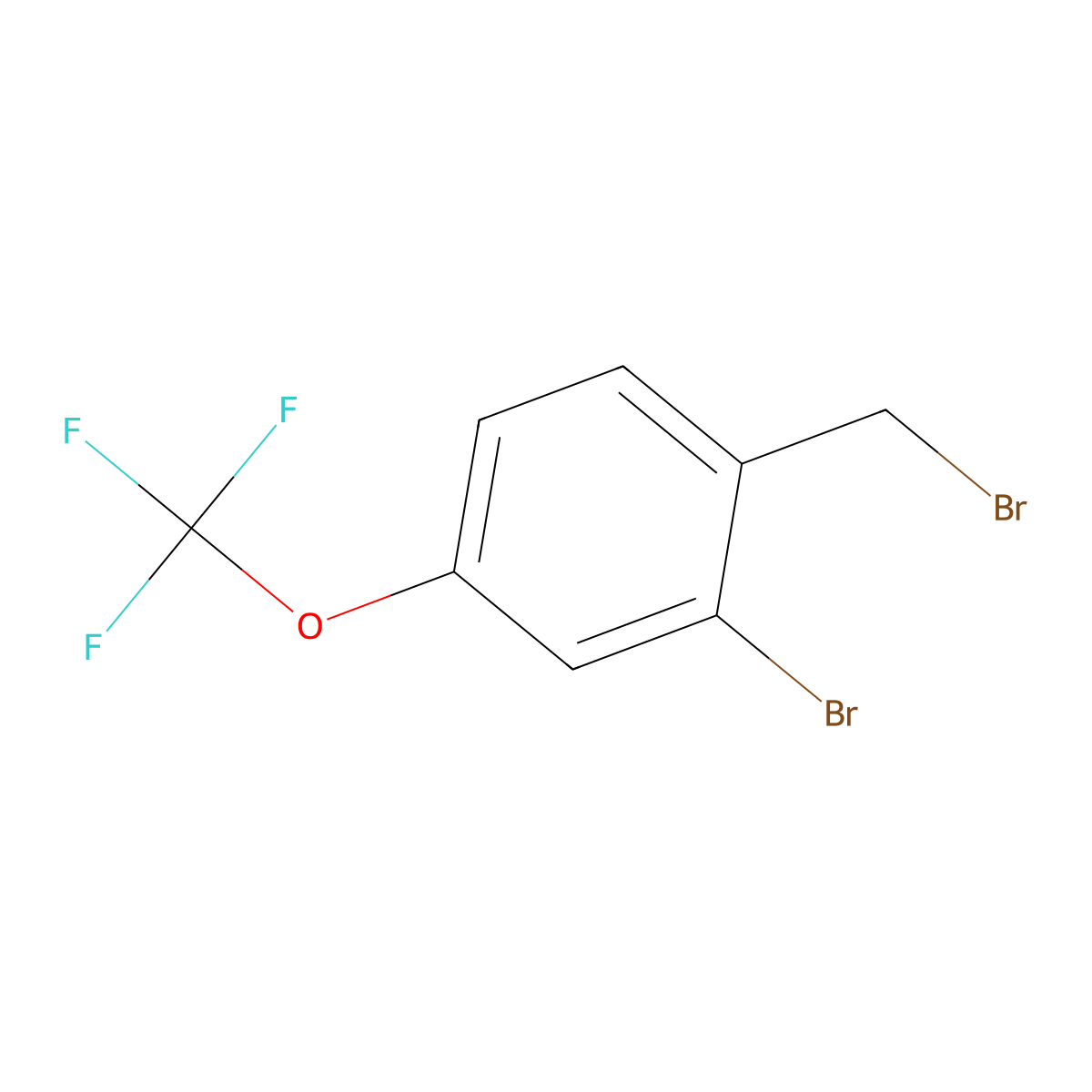 2-Bromo-1-(bromomethyl)-4-(trifluoromethoxy)benzene molecular structure, CAS 2168988-02-9