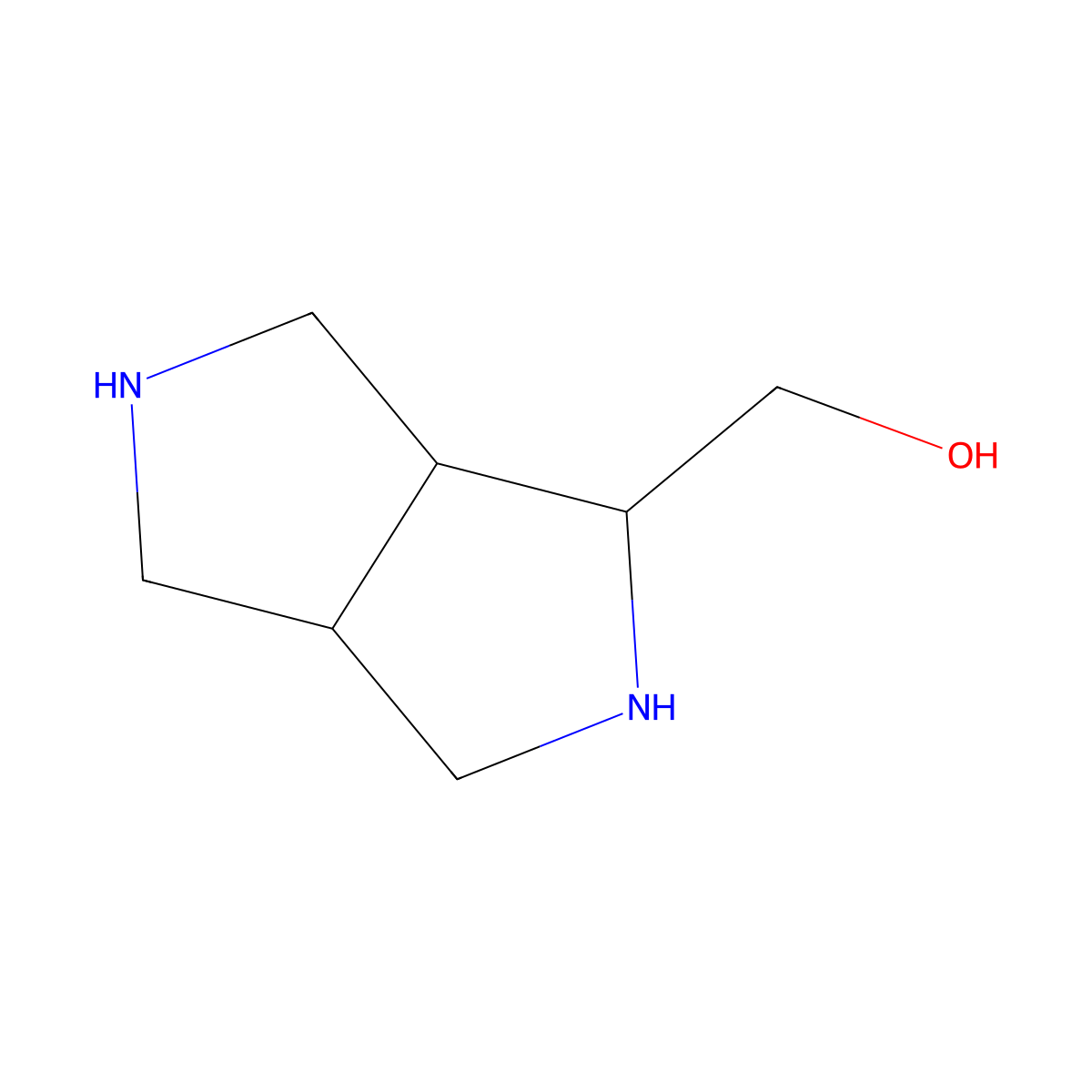 {Octahydropyrrolo[3,4-c]pyrrol-1-yl}methanol molecular structure, CAS 2168988-53-0