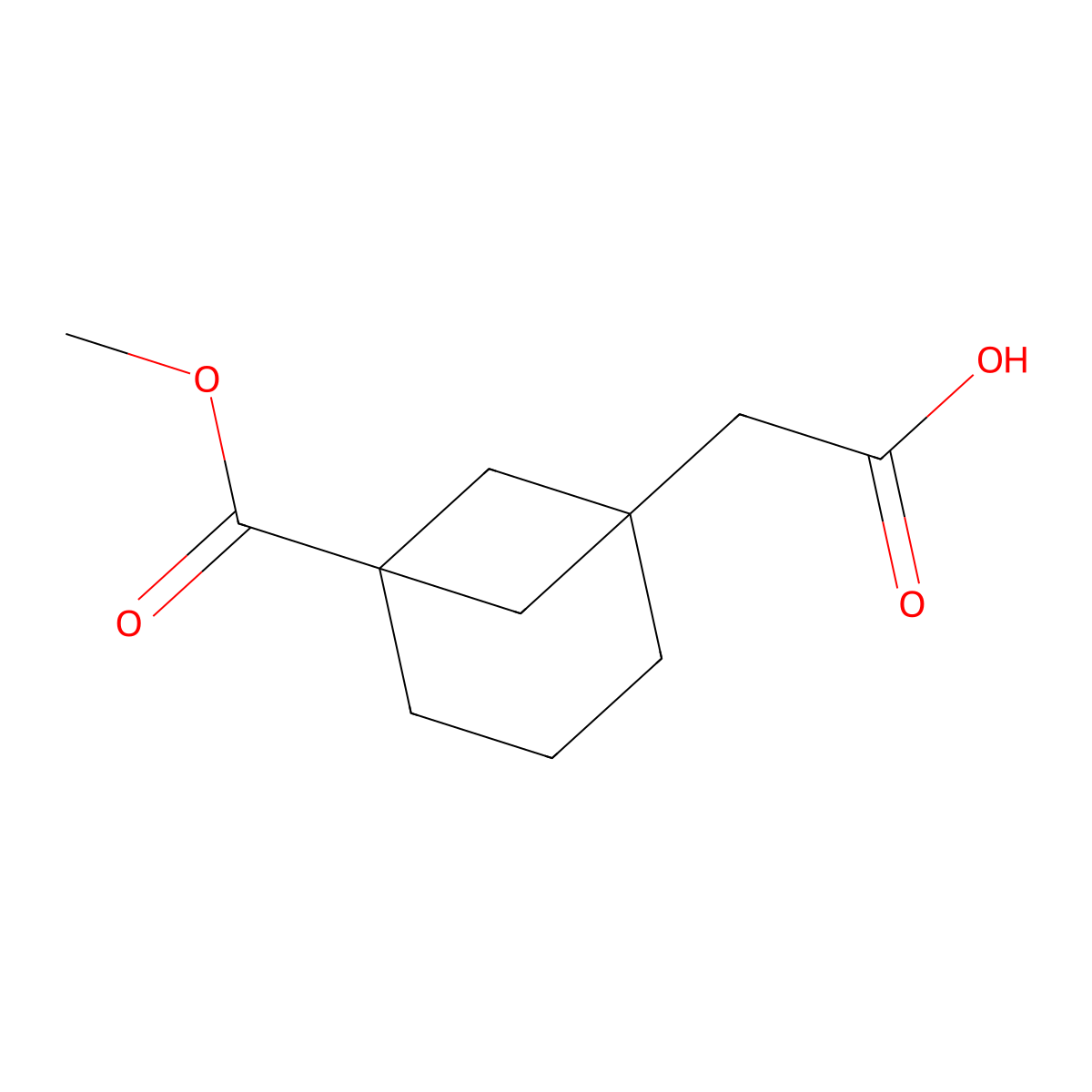 2-(5-(Methoxycarbonyl)bicyclo[3.1.1]heptan-1-yl)acetic acid molecular structure, CAS 2168990-29-0