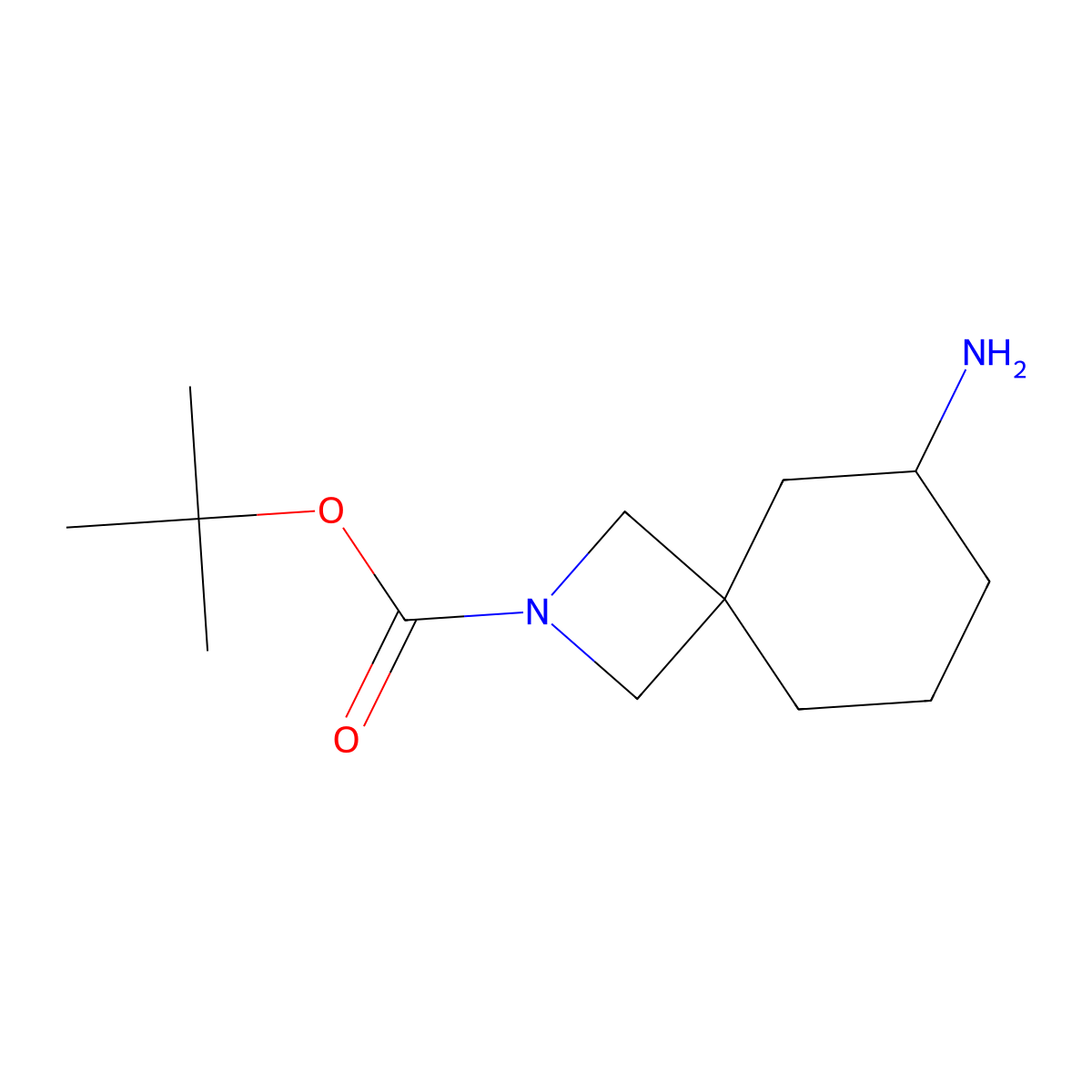 tert-Butyl 6-amino-2-azaspiro[3.5]nonane-2-carboxylate molecular structure, CAS 2168997-21-3