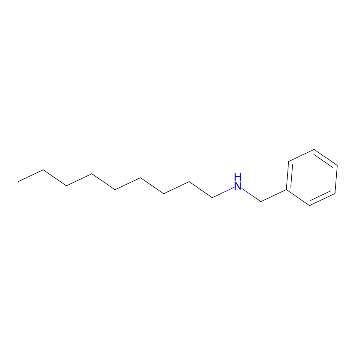 Benzenemethanamine, N-nonyl- molecular structure, CAS 2169-11-1