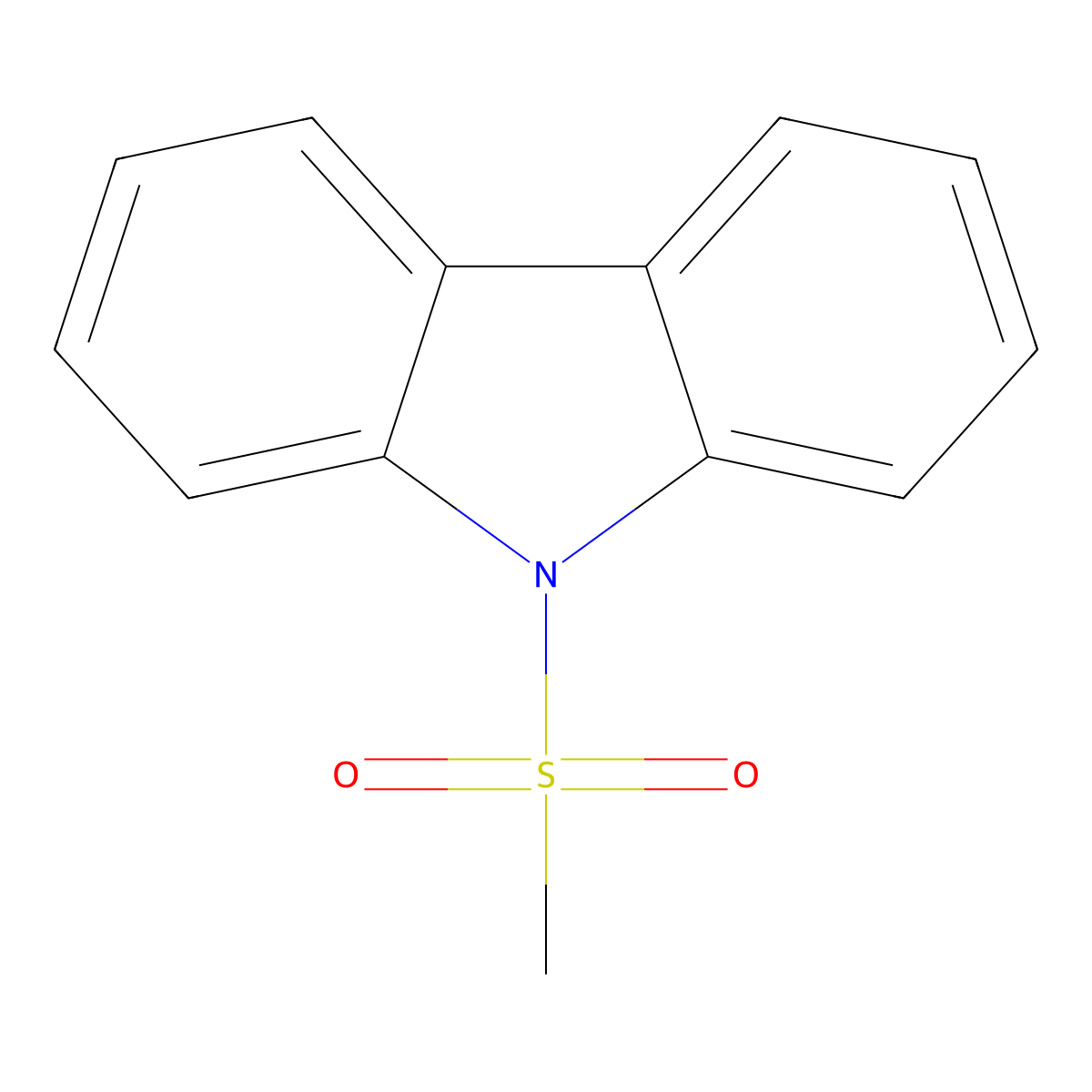 9-Methanesulfonylcarbazole molecular structure, CAS 2169-37-1