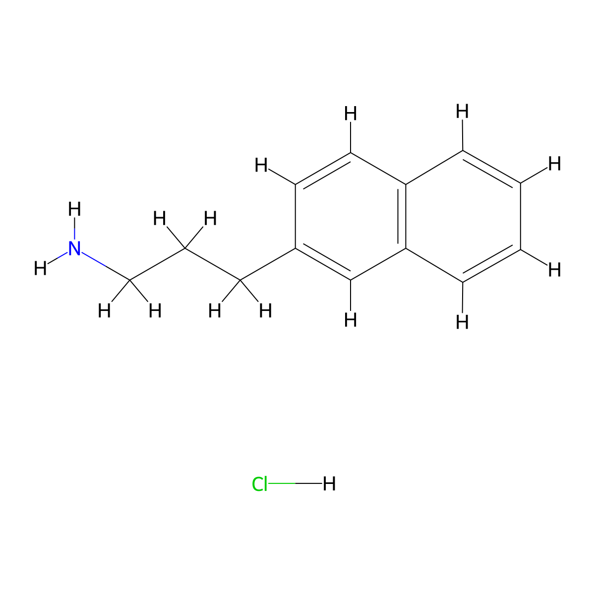 3-(Naphthalen-2-yl)propan-1-amine hydrochloride molecular structure, CAS 2169-57-5