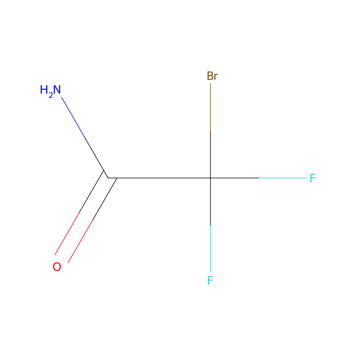 Bromodifluoroacetamide molecular structure, CAS 2169-67-7