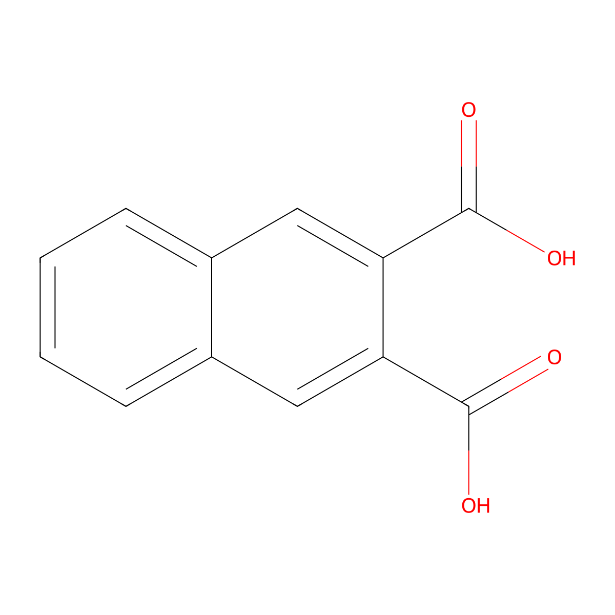 2,3-Naphthalenedicarboxylic acid molecular structure, CAS 2169-87-1