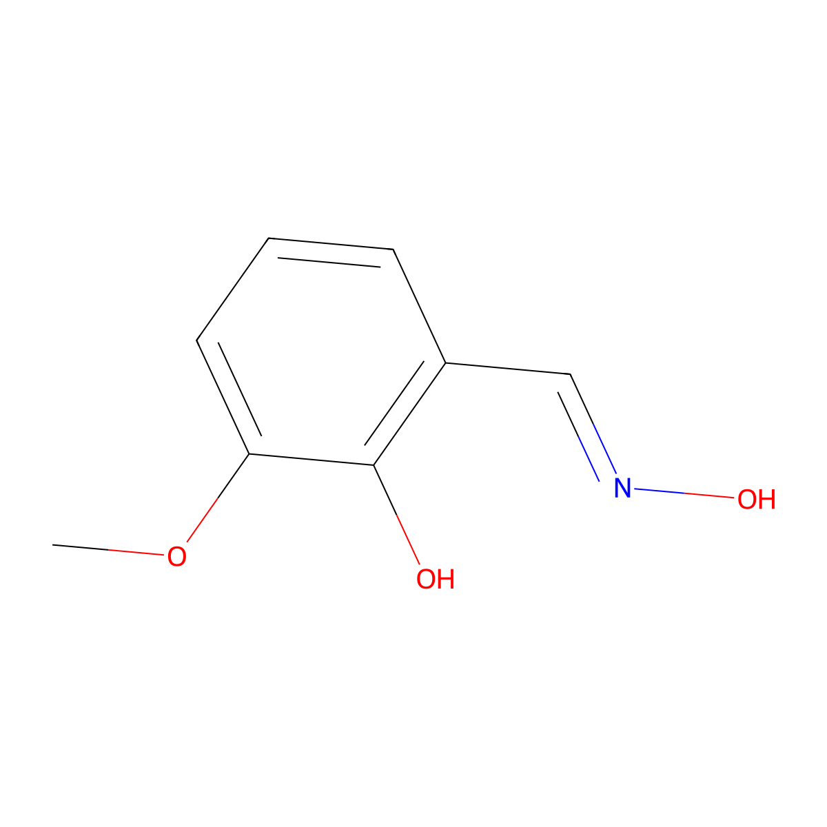 o-Vanillin oxime molecular structure, CAS 2169-99-5