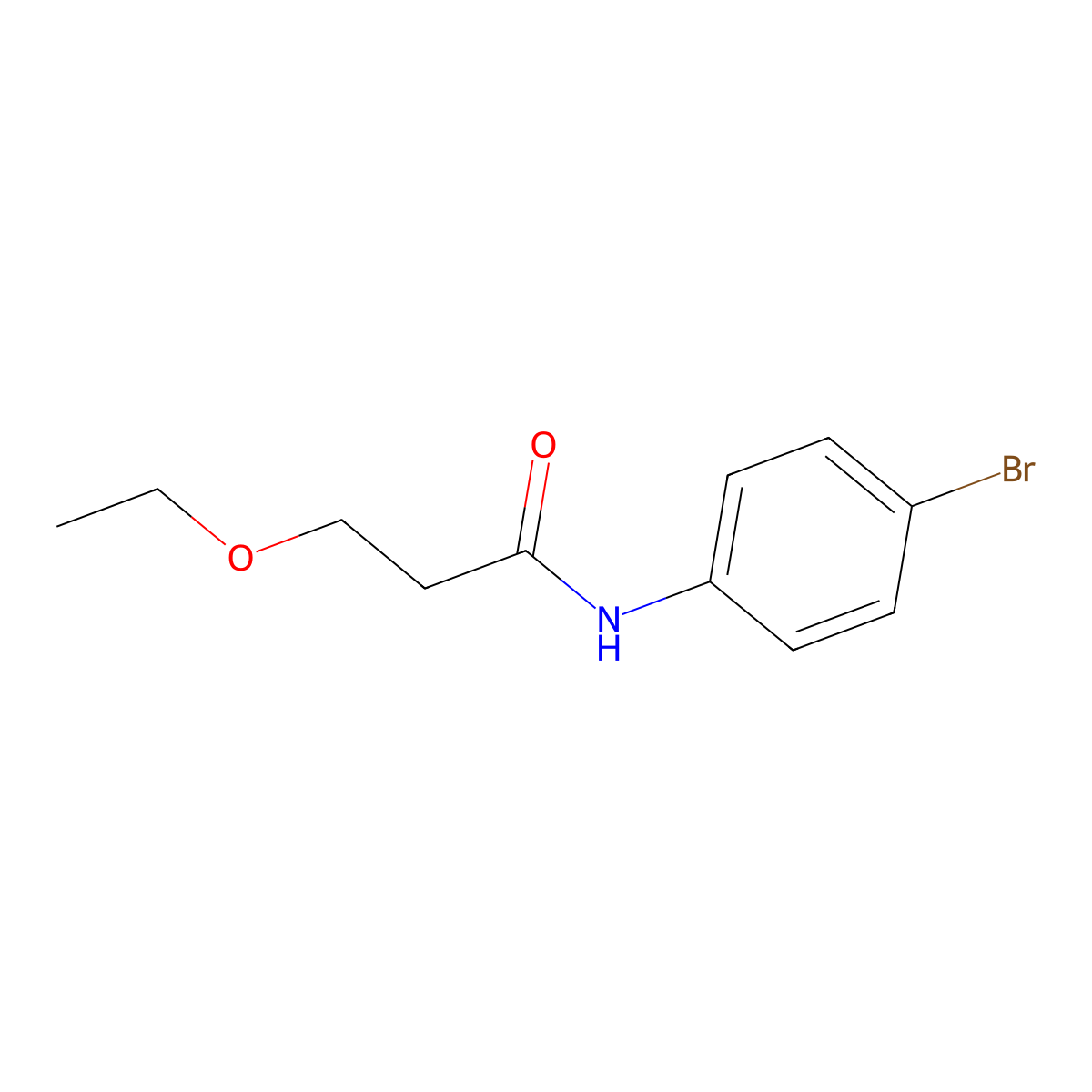 N-(4-bromophenyl)-3-ethoxypropanamide molecular structure, CAS 21690-59-5